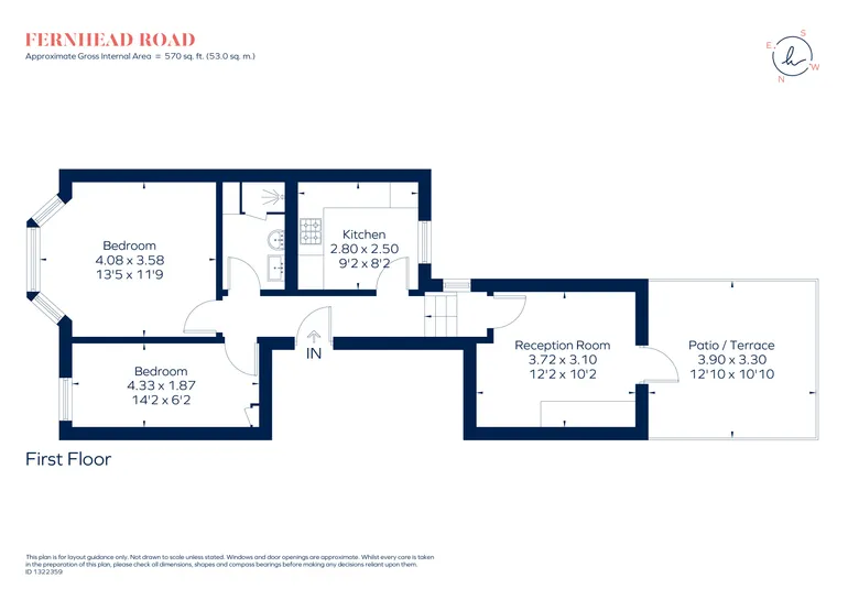 Floorplan 1 for Fernhead Road, London, W9