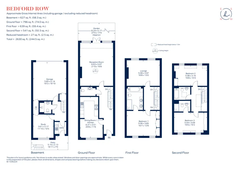 Floorplan 1 for Bedford Row, London, SE1