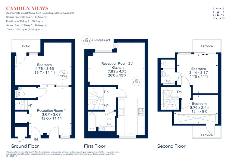 Floorplan 1 for Camden Mews, London, NW1