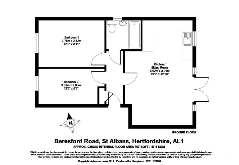 Floorplan 1 for Ashbury Ct, Beresford Road, St. Albans, AL1