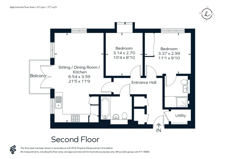 Floorplan 1 for Aspen Road, High Wycombe, HP10