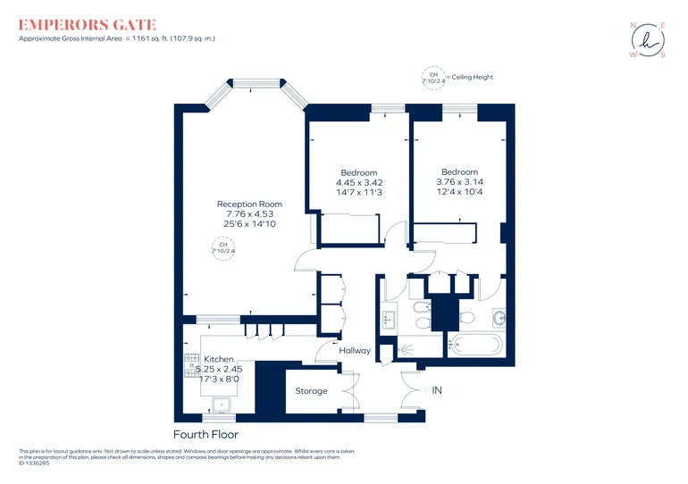Floorplan 1 for Emperors Gate, LONDON, SW7