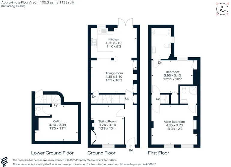 Floorplan 1 for Montpellier Villas Cheltenham GL50