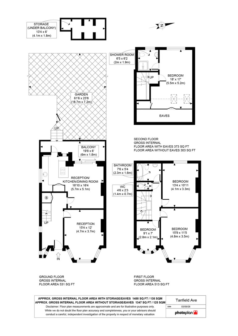 Floorplan 1 for Tanfield Avenue London NW2