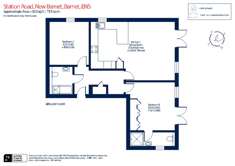 Floorplan 1 for 63 Station Road London EN5