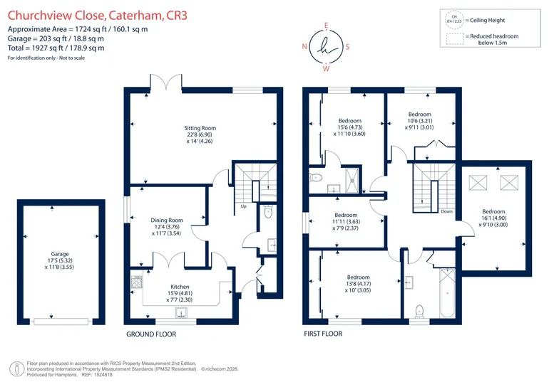 Floorplan 1 for Churchview Close, Caterham, CR3