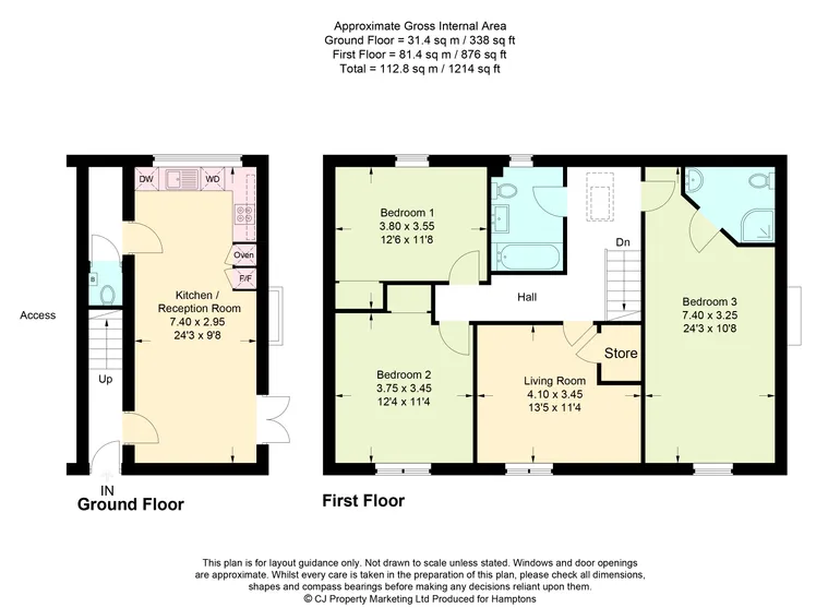 Floorplan 1 for West End, Witney, OX28