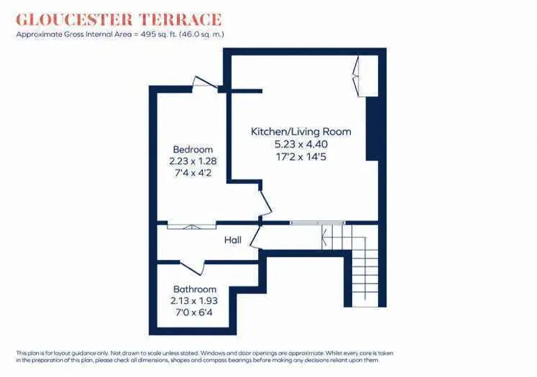 Floorplan 1 for Gloucester Terrace, London, W2