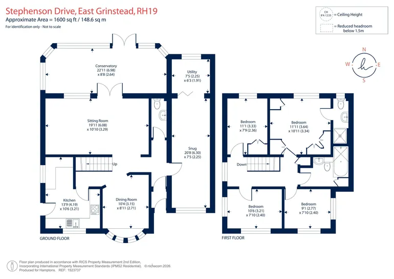 Floorplan 1 for Stephenson Drive, East Grinstead, RH19