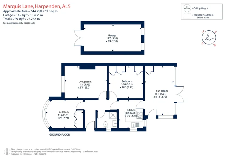 Floorplan 1 for Marquis Lane, Harpenden, AL5
