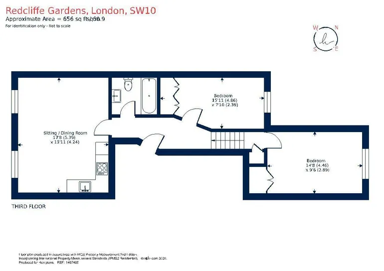 Floorplan 1 for Redcliffe Gardens London SW10