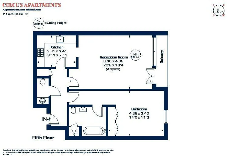 Floorplan 1 for Westferry Circus, E14