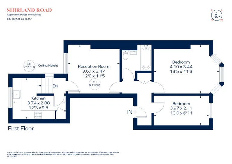 Floorplan 1 for Shirland Road, London, W9