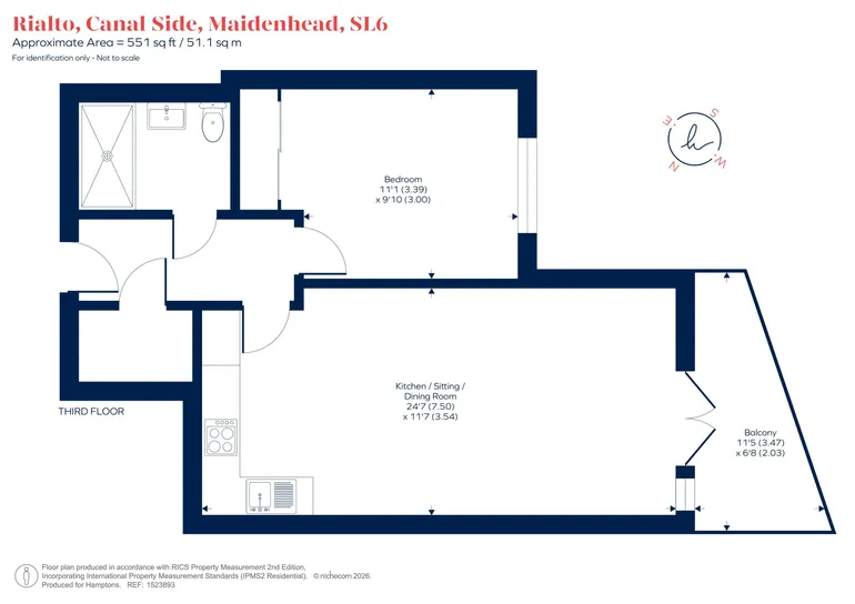 Floorplan 1 for Canal Side, Maidenhead, SL6