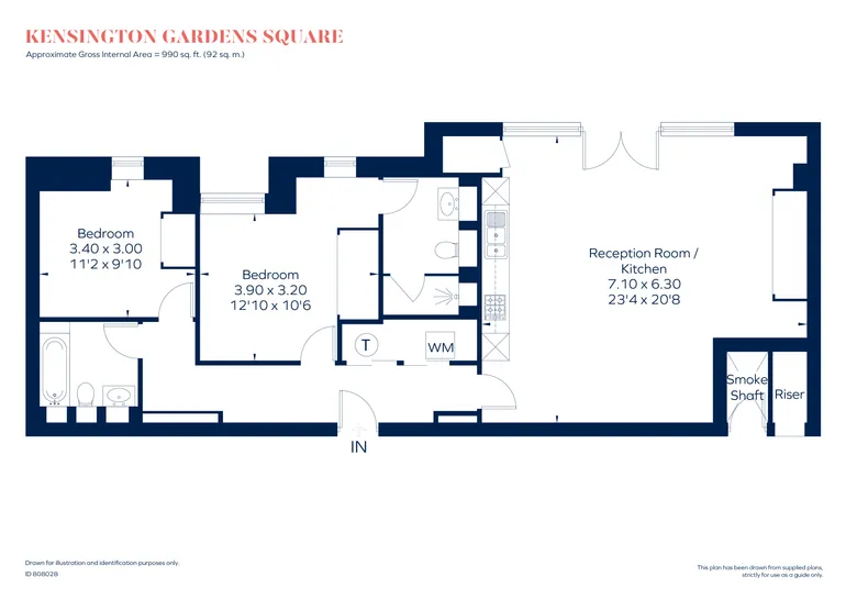Floorplan 1 for Kensington Gardens Square London W2