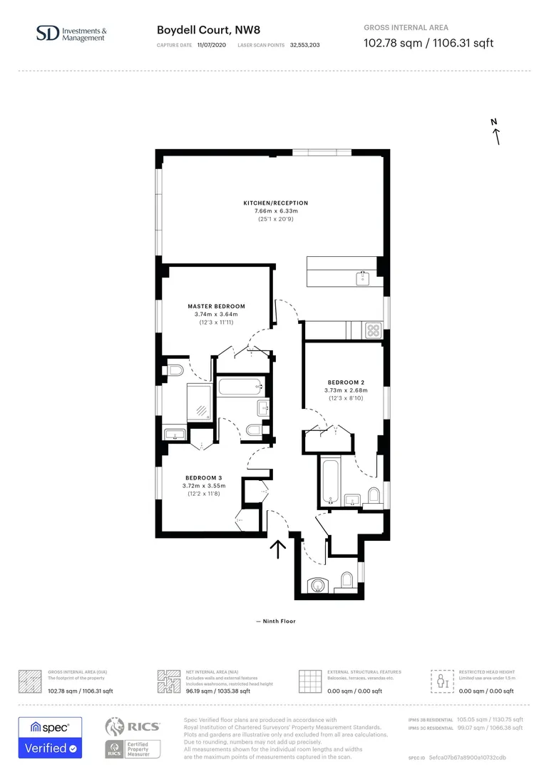 Floorplan 1 for St. Johns Wood Park St. John's Wood NW8