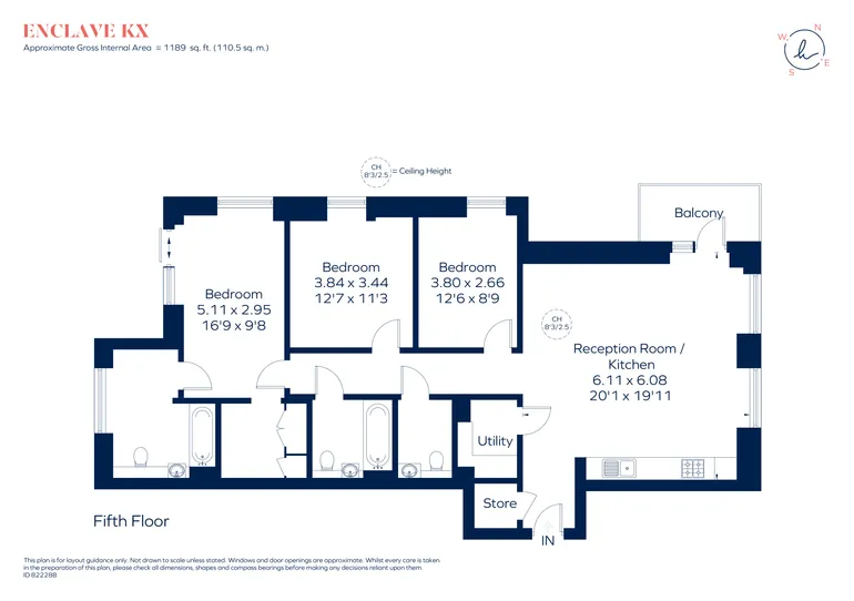 Floorplan 1 for Camley Street London NW1