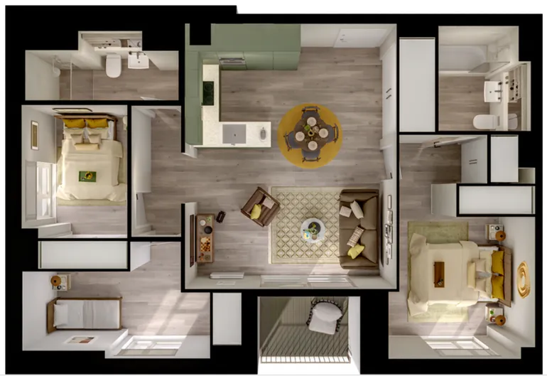 Floorplan 1 for Momento, Staines-upon-Thames