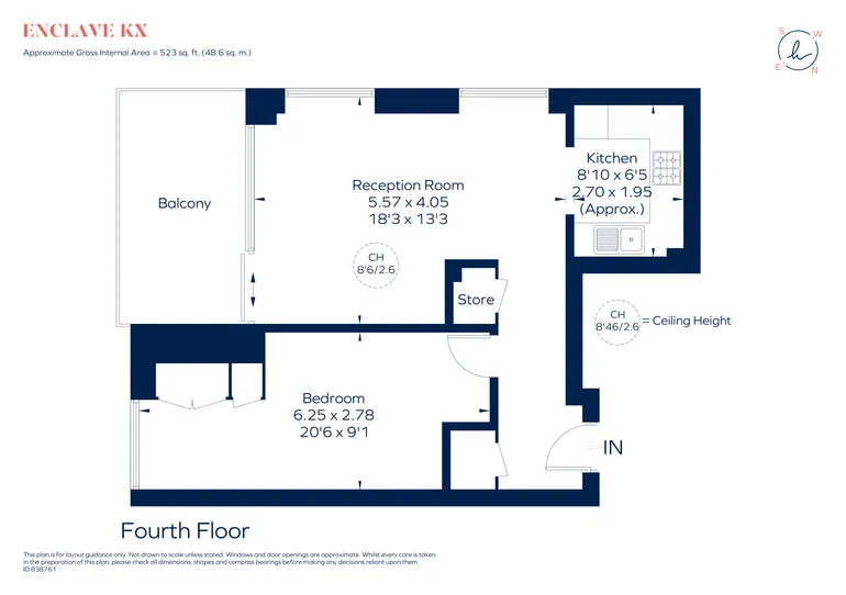 Floorplan 1 for Enclave KX, 101 Camley Street, London, NW1