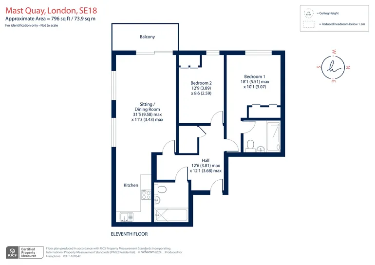 Floorplan 1 for Mast Quay, Woolwich, London SE18