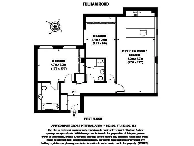 Floorplan 1 for Fulham Road, SW3