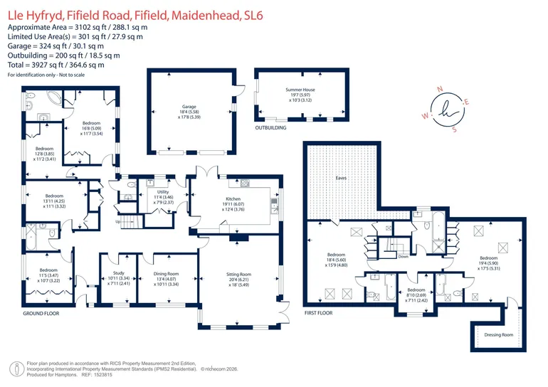 Floorplan 1 for Fifield Road, Fifield, Maidenhead, SL6