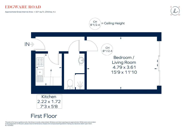 Floorplan 1 for Edgware Road, London, W2