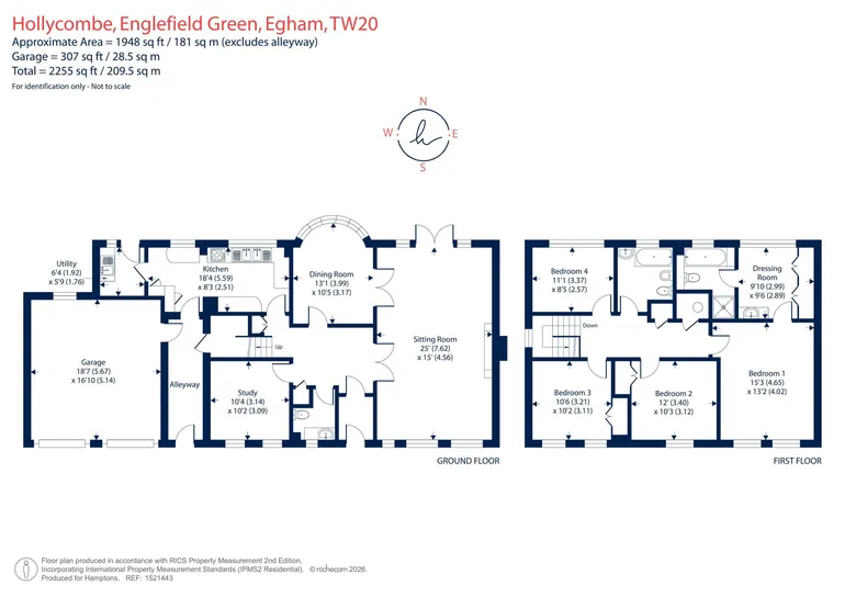 Floorplan 1 for Hollycombe, Englefield Green, TW20