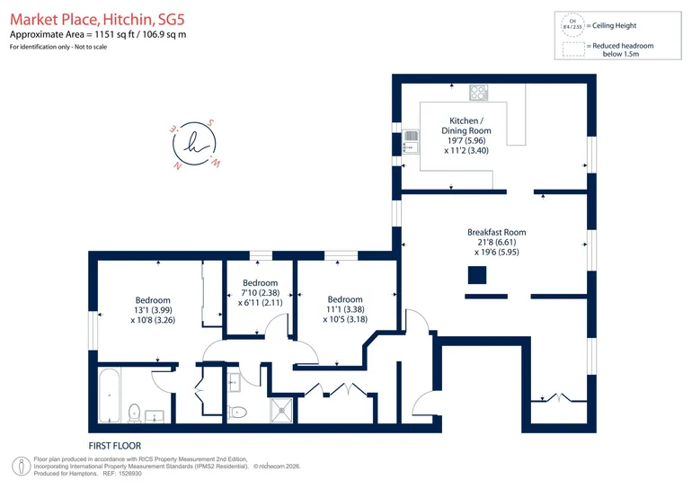 Floorplan 1 for Market Place Hitchin SG5