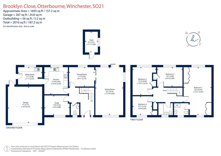 Floorplan 1 for Brooklyn Close, Otterbourne, SO21
