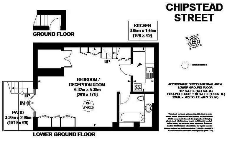 Floorplan 1 for Chipstead Street, SW6