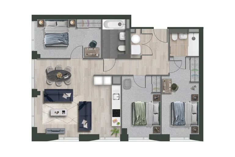 Floorplan 1 for Loudon's Yard, 2 Inkwell Place Birmingham B16