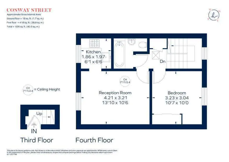 Floorplan 1 for Cosway Street, London, NW1