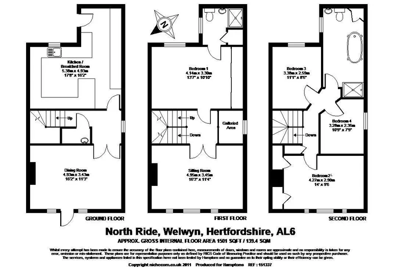 Floorplan 1 for Danesbury Park Welwyn AL6
