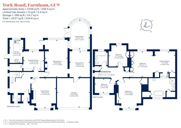 Floorplan 1 for York Road, Farnham, GU9