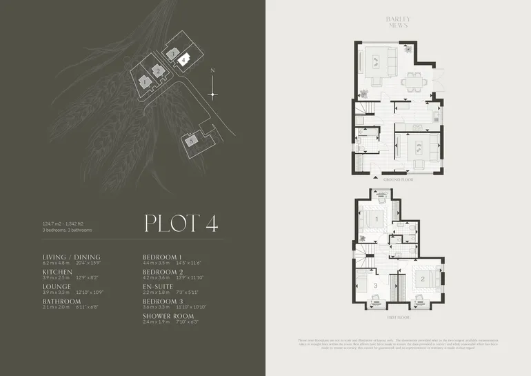 Floorplan 1 for Plot 4 Barley Mews Barley Mow Lane, St. Albans, AL4