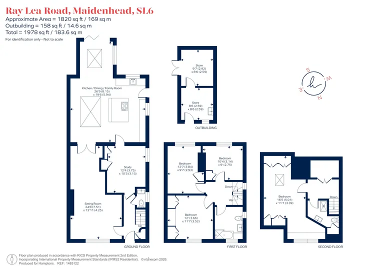 Floorplan 1 for Ray Lea Road, Maidenhead, SL6