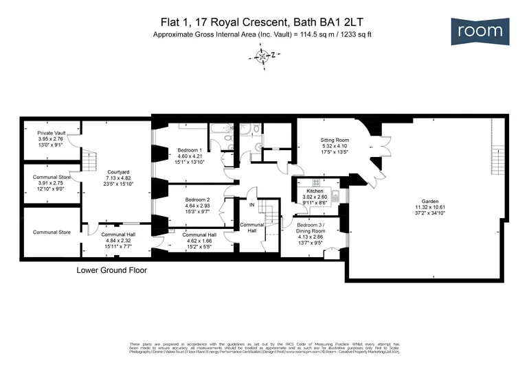 Floorplan 1 for Royal Crescent, Bath, BA1