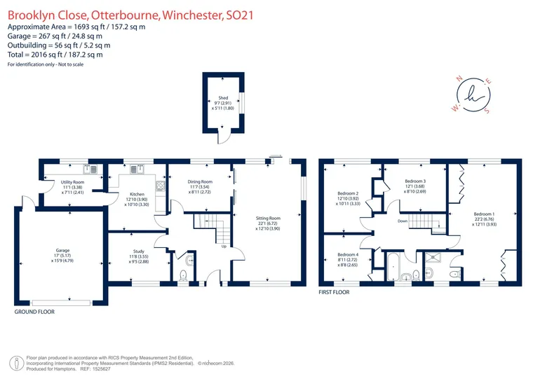 Floorplan 1 for Brooklyn Close, Otterbourne, SO21