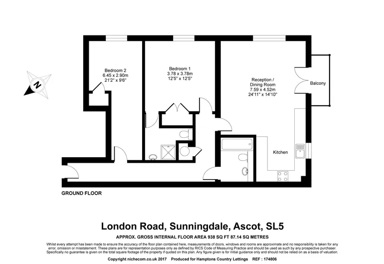 Floorplan 1 for London Road, Sunningdale SL5