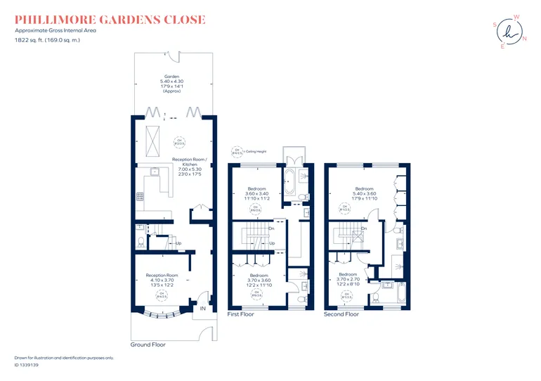 Floorplan 1 for Phillimore Gardens Close, London, W8
