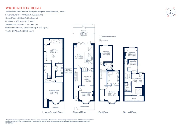 Floorplan 1 for Wroughton Road, London, SW11