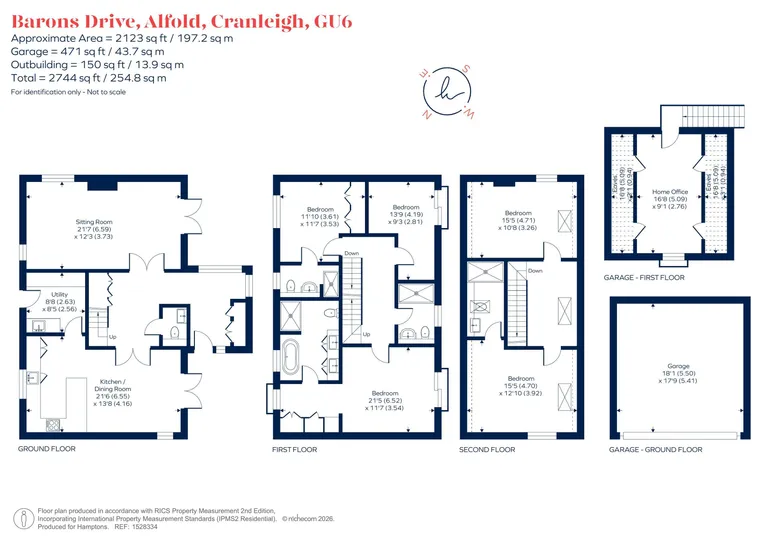 Floorplan 1 for Barons Drive, Cranleigh, GU6