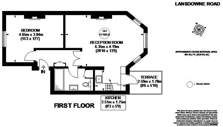 Floorplan 1 for Lansdowne Road London W11