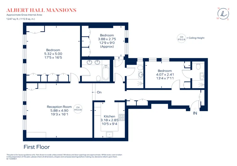 Floorplan 1 for Kensington Gore London SW7