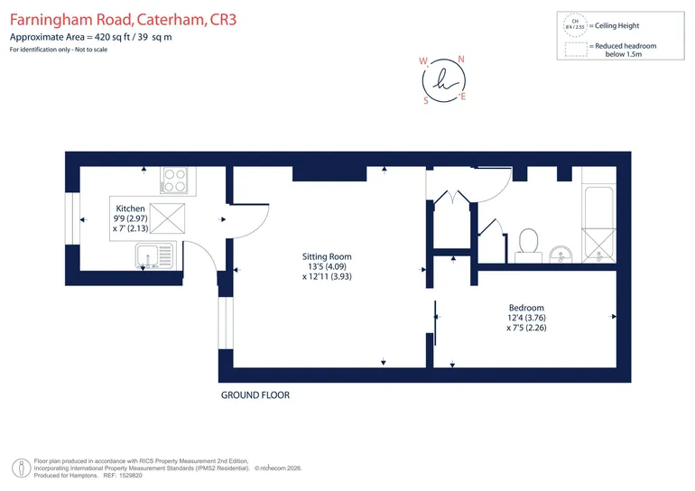 Floorplan 1 for Farningham Road Caterham CR3