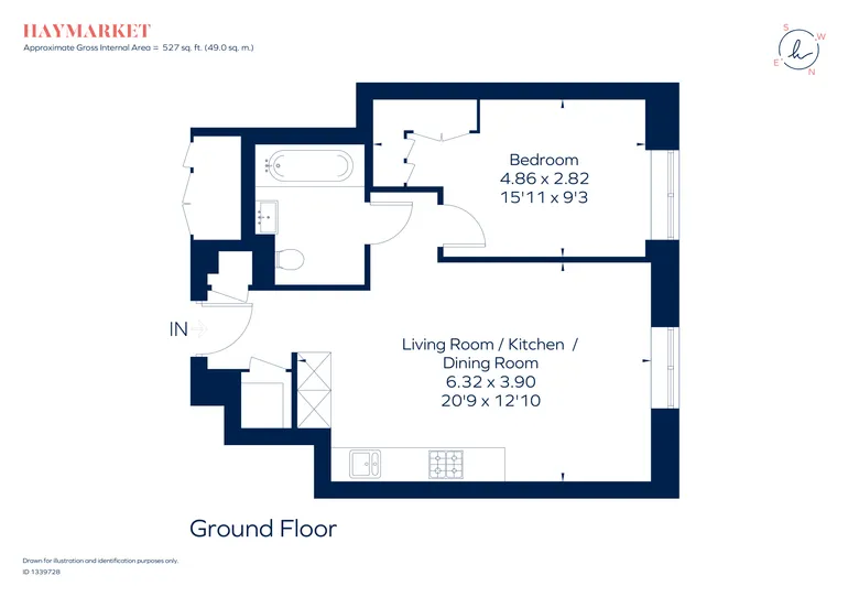 Floorplan 1 for Pinewood Gardens Teddington TW11