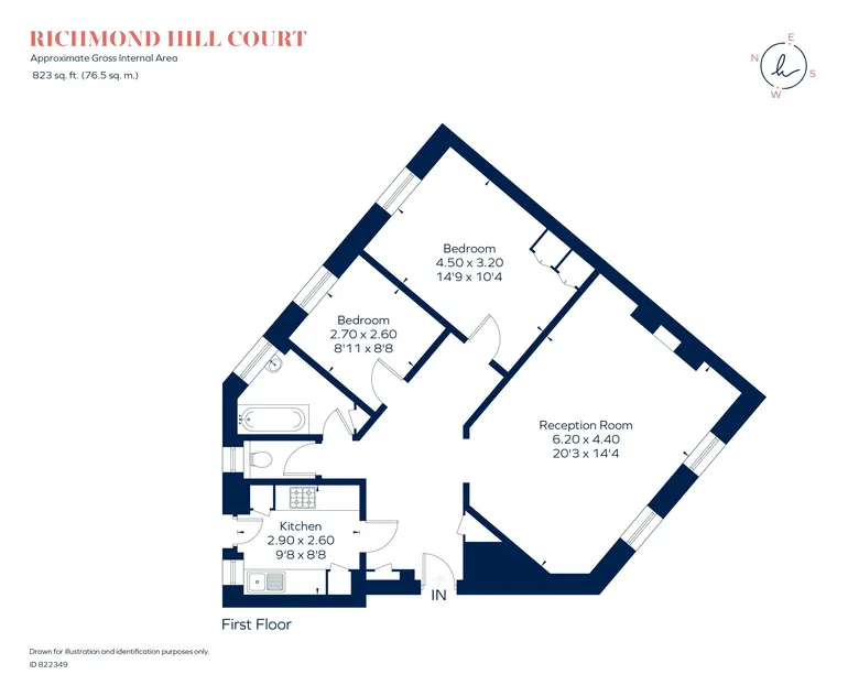 Floorplan 1 for Richmond Hill Court, Richmond TW10