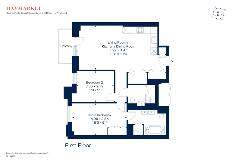 Floorplan 1 for Pinewood Gardens Teddington TW11