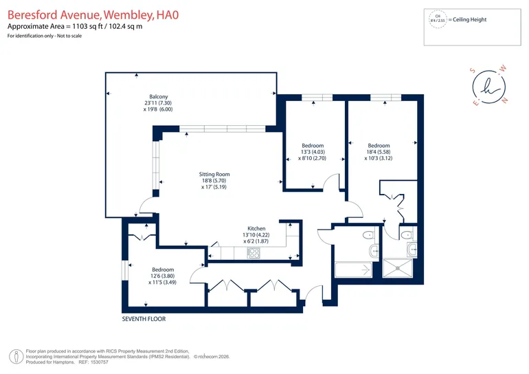 Floorplan 1 for Beresford Avenue Wembley HA0